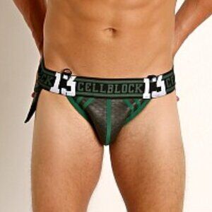 CBU164 Cellblock13 Sniper Jockstrap with side pocket Army Green